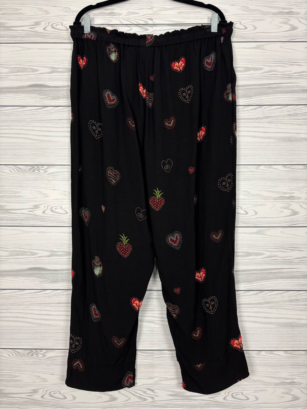 Farm RIO for Anthropologie Benicia wide-leg novelty print trousers size 1X - Picture 6 of 10